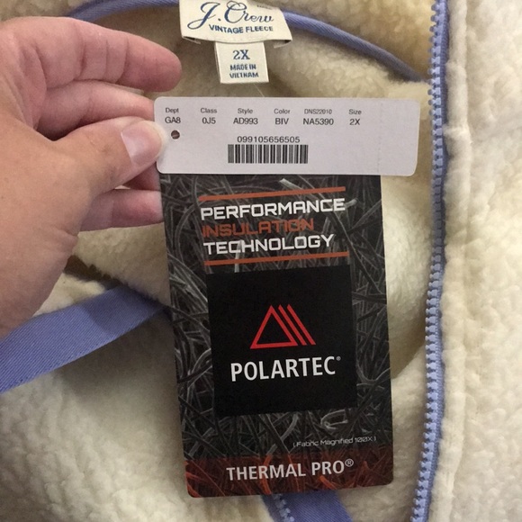 JCREW *NWT*🆕 Holiday2019 VINTAGE FLEECE Quarter ZIP-UP POLARTEC SIZE 2X 🎄 - Picture 9 of 11